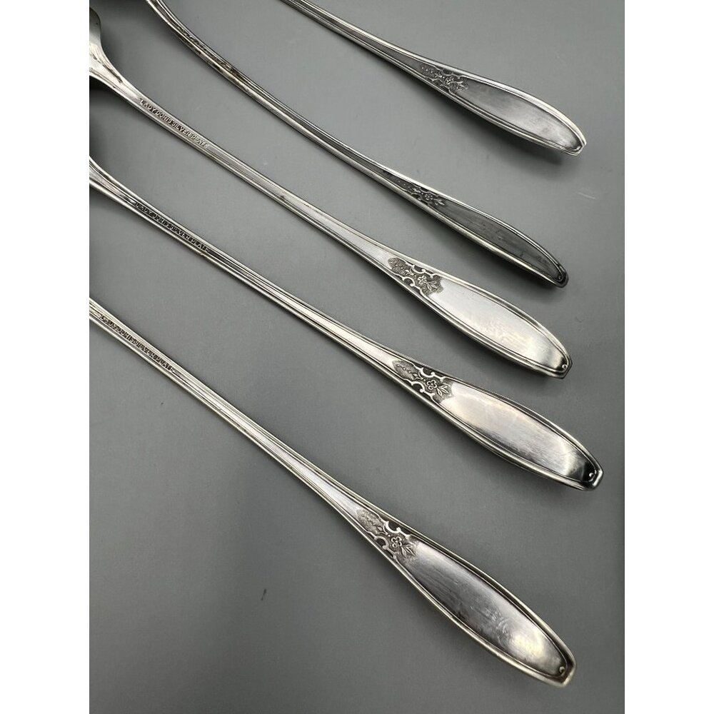 5 Lady Doris AI Silver Plate Ice Tea Spoons PRINCESS 7 in Arnold Palmer Mixer - Picture 8 of 16